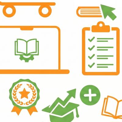 AI-generated image of an online course catalog