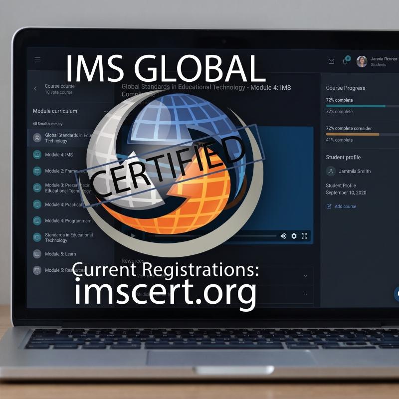 Open eLMS LMS dashboard on a monitor