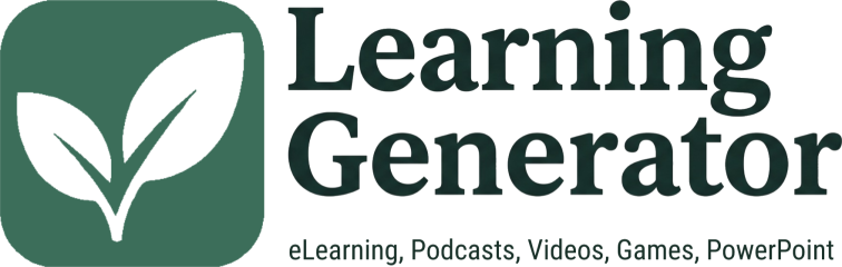 Open eLMS Learning Generator: eLearning, podcasts, videos, gamification, PowerPoint
