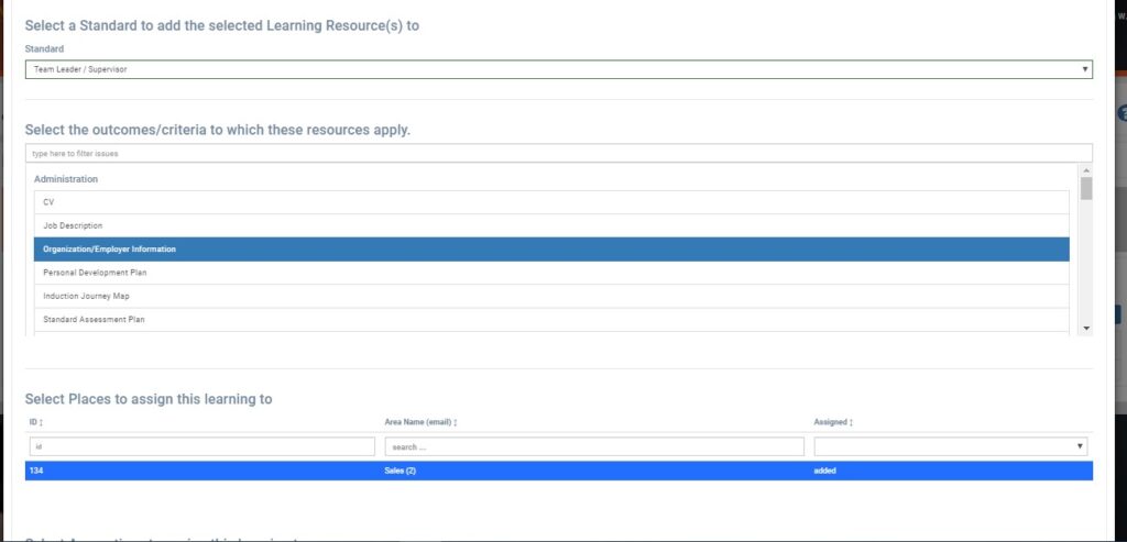 Zoom curriculum selection