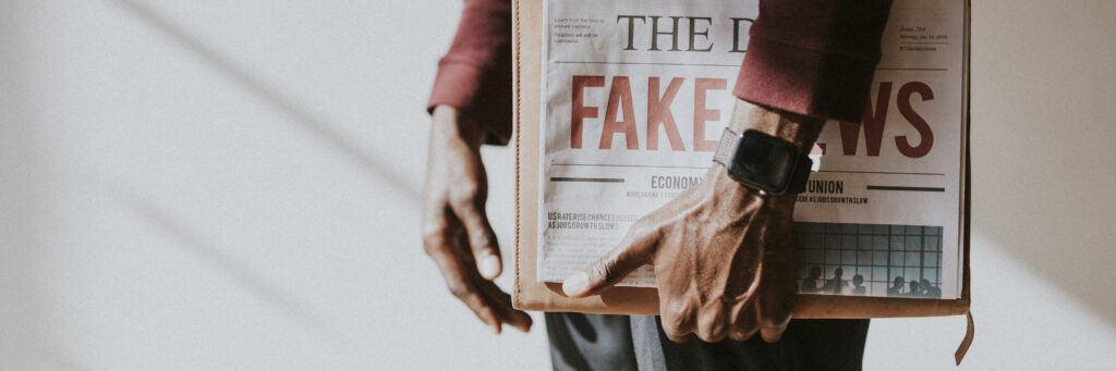 Digital representation of deepfake technology and misinformation in a 2025 educational setting.
