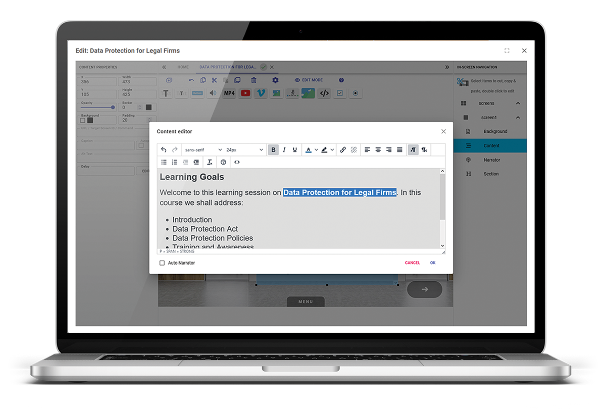 Open eLMS Creator for elearning
