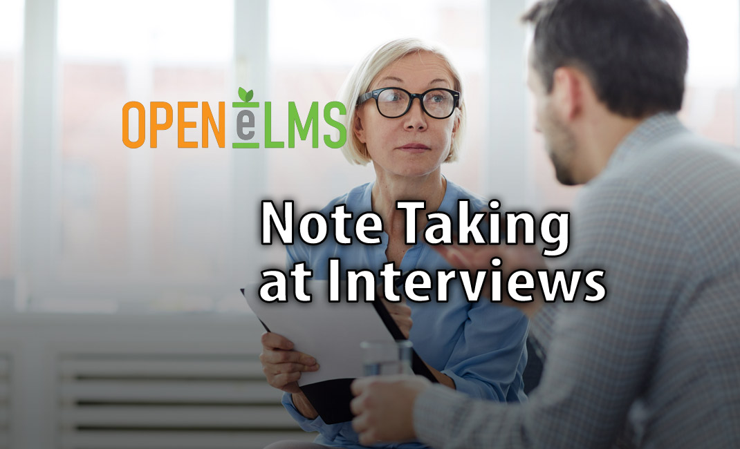 Note Taking at Interviews