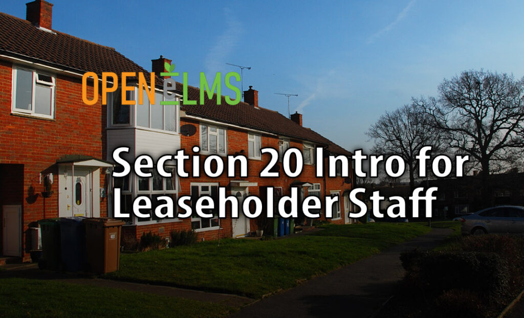 Section 20 Intro for Leaseholder Staff