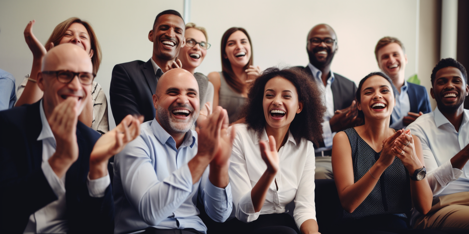 Group of corporate learners